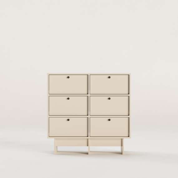 Skjenk Kabe KK02 90-120x98 cm - flere farger - 6 skuffer