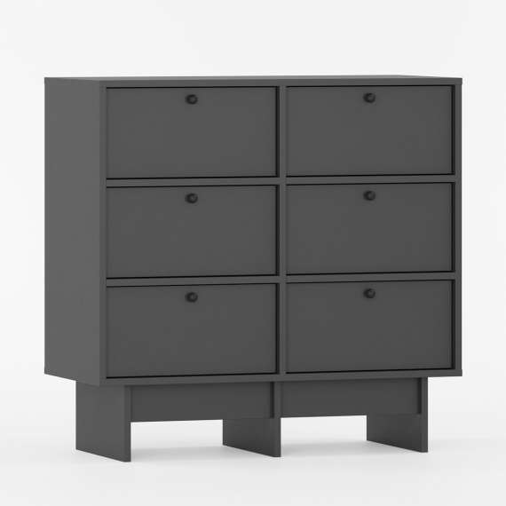 Skjenk Kabe KK02 90-120x98 cm - flere farger - 6 skuffer