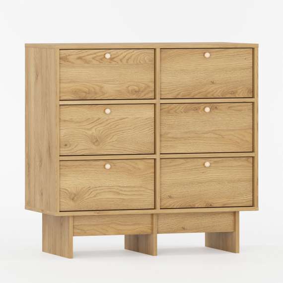 Skjenk Kabe KK02 90-120x98 cm - flere farger - 6 skuffer