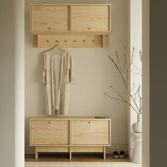 Veggskap Kabe PWK02 75-120x40 cm - 2 dører - flere farger