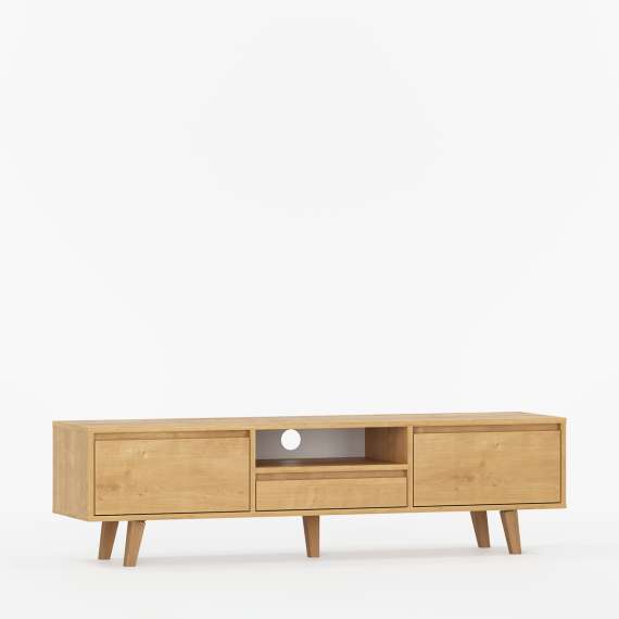 Tv-benk Fenris 150-180x52 cm - Flere farger - 2 dører - Høy - med ben