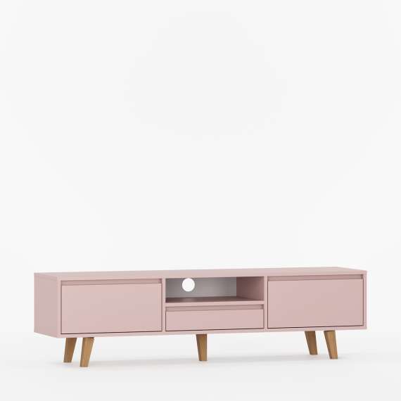 Tv-benk Fenris 150-180x52 cm - Flere farger - 2 dører - Høy - med ben