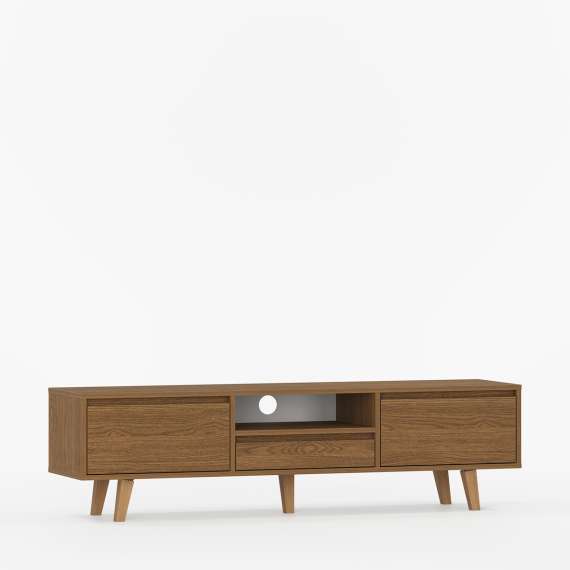 Tv-benk Fenris 150-180x52 cm - Flere farger - 2 dører - Høy - med ben