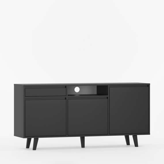 Skjenk Fenris 150-180x79 cm - Flere farger - 3 dører - Høy - med ben