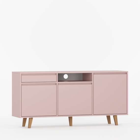 Skjenk Fenris 150-180x79 cm - Flere farger - 3 dører - Høy - med ben