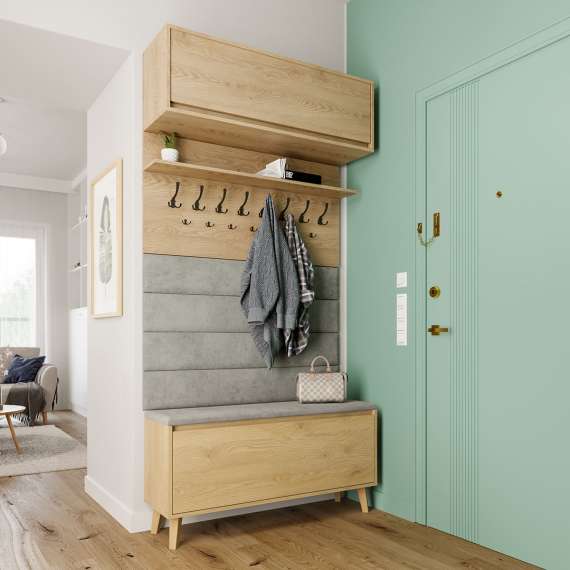 Skobenk Fenris 40-160x62 cm - Benk med sittepute - Velg bredde selv