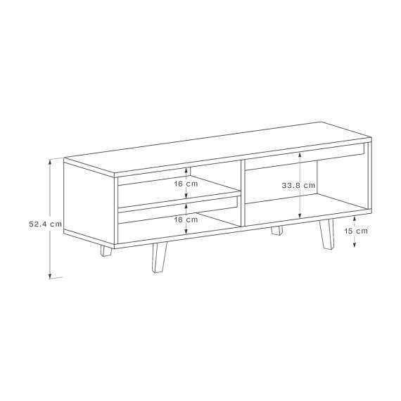 Tv-benk Fenris 100-145x52 cm - Velg farge selv - Høy - med ben
