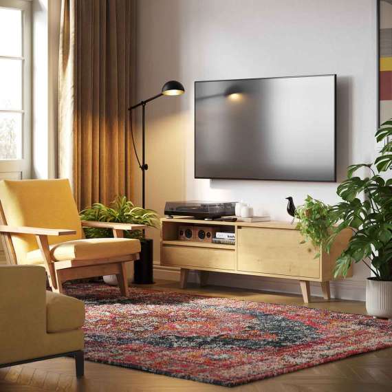 Tv-benk Fenris 100-145x52 cm - Velg farge selv - Høy - med ben