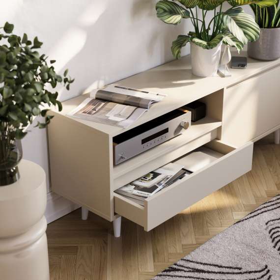 Tv-benk Fenris 100-145x52 cm - Velg farge selv - Høy - med ben