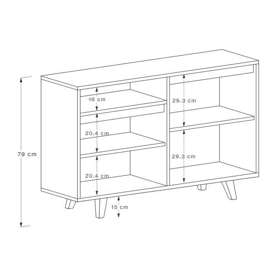 Skjenk Fenris 100-145x79 cm - Velg farge selv - 2 dører