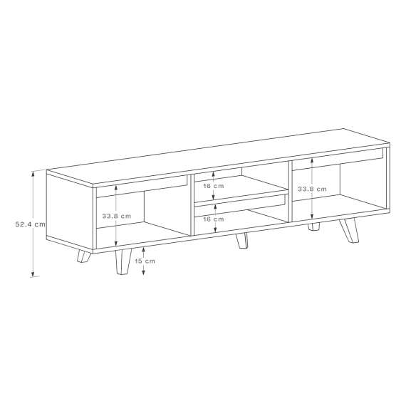 Tv-benk Fenris 150-180x52 cm - 3 dører - Velg farge selv