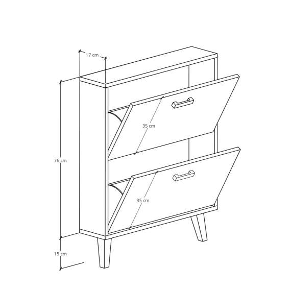 Skoskap Fenris 40-100x91 cm - Velg bredde og farge selv!
