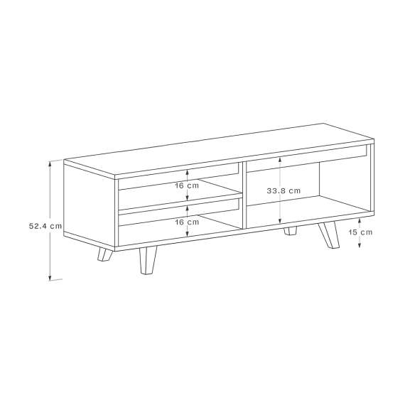 Tv-benk Fenris 100-145x52 cm - Velg farge selv - Høy - med ben