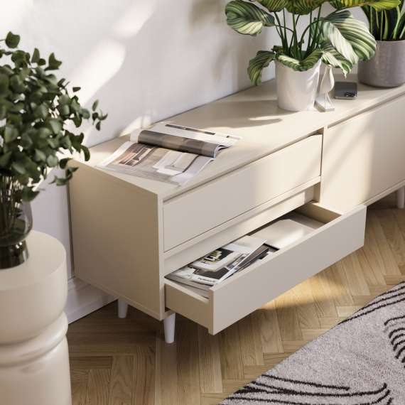 Tv-benk Fenris 100-145x52 cm - Velg farge selv - Høy - med ben