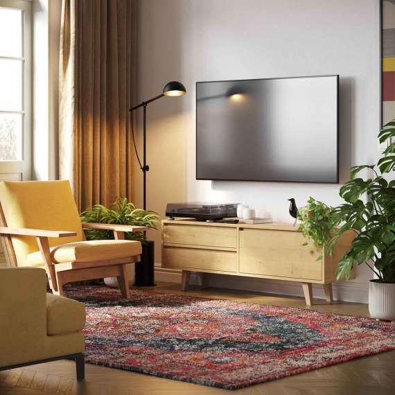Tv-benk Fenris 100-145x52 cm - Velg farge selv - Høy - med ben