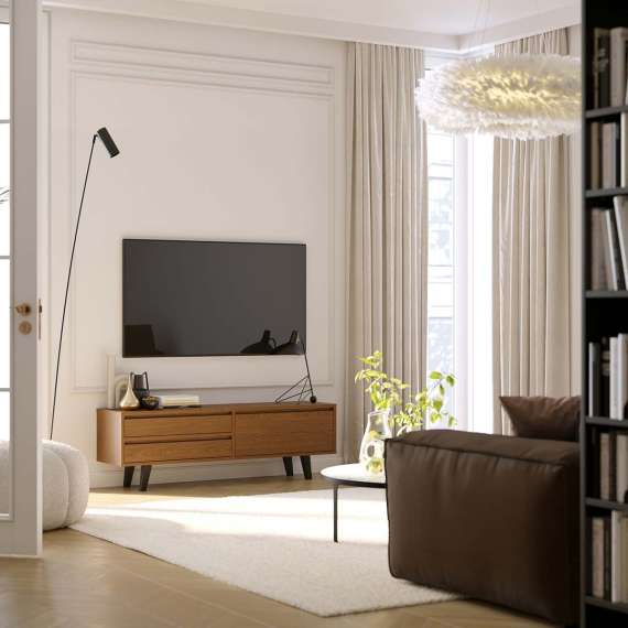 Tv-benk Fenris 100-145x52 cm - Velg farge selv - Høy - med ben