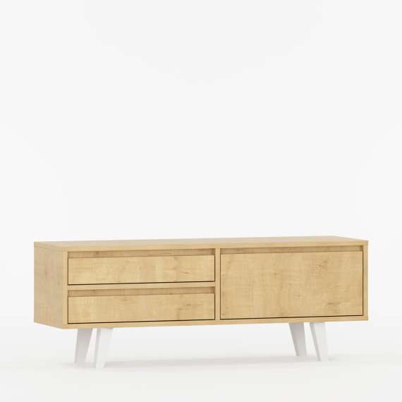 Tv-benk Fenris 100-145x52 cm - Velg farge selv - Høy - med ben