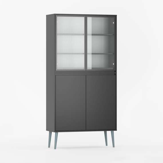 Vitrineskap Fenris 40-100x201 cm - Velg bredde og farge selv