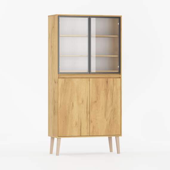 Vitrineskap Fenris 40-100x201 cm - Velg bredde og farge selv