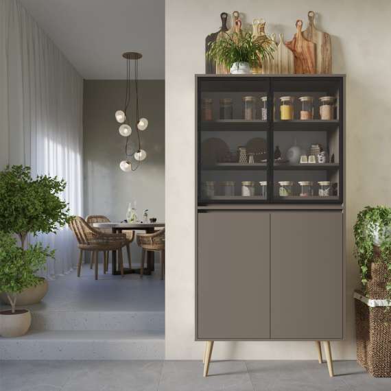 Vitrineskap Fenris 40-100x201 cm - Velg bredde og farge selv