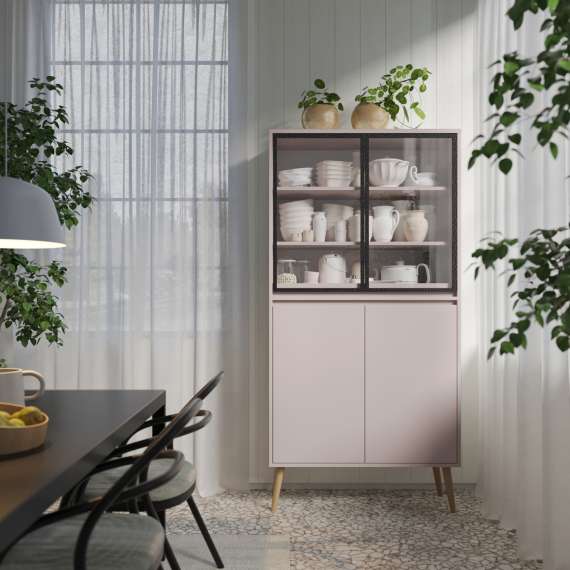 Vitrineskap Fenris 40-100x201 cm - Velg bredde og farge selv