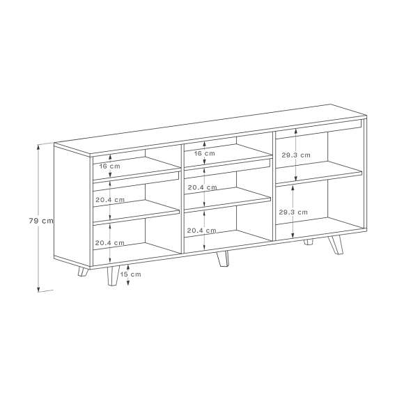 Skjenk Fenris 150-180x79 cm - 3 dører - Velg bredde og farge selv