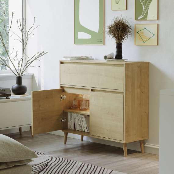 Skjenk Fenris 65-120x96 cm - 2 dører - Velg bredde og farge selv