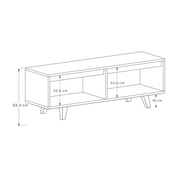 Tv-benk Fenris 100-145x52 cm - Velg farge selv - Høy - med ben