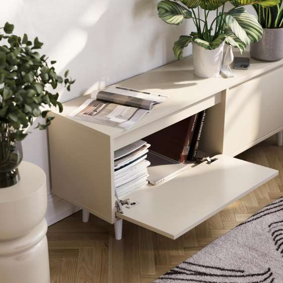 Tv-benk Fenris 100-145x52 cm - Velg farge selv - Høy - med ben