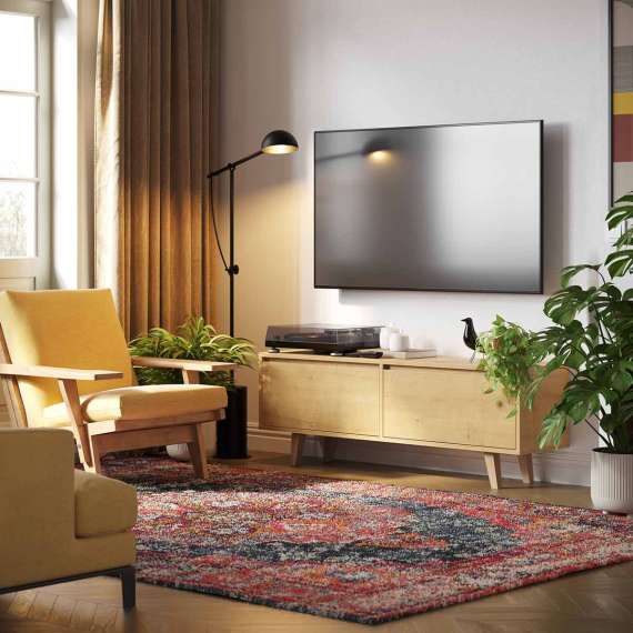 Tv-benk Fenris 100-145x52 cm - Velg farge selv - Høy - med ben