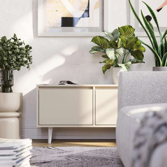 Tv-benk Fenris 100-145x52 cm - Velg farge selv - Høy - med ben