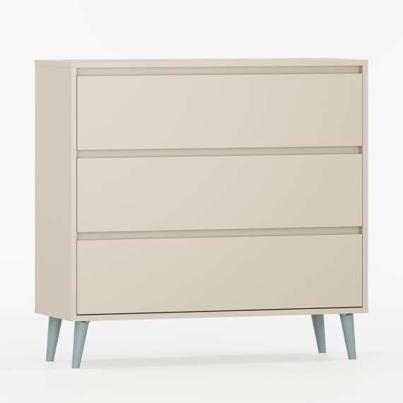 Kommode Fenris 40-120x96 cm - Velg bredde og farge selv - 3 skuffer