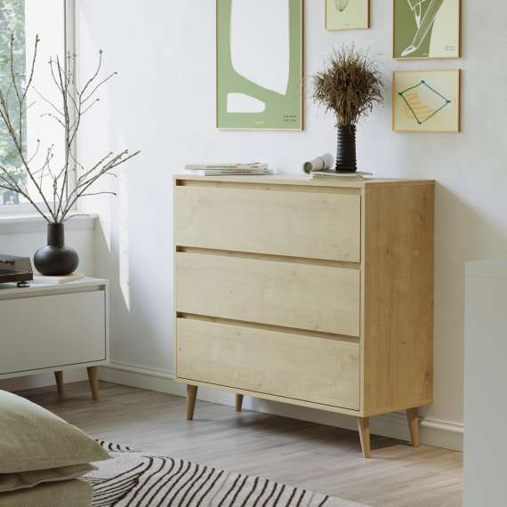 Kommode Fenris 40-120x96 cm - Velg bredde og farge selv - 3 skuffer