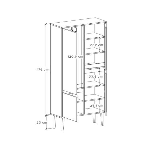 Garderobe Fenris 100-120x201 cm - Velg bredde og farge selv