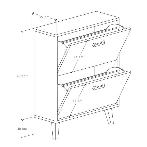 Skoskap Fenris 40-100x91 cm - Velg bredde og farge selv