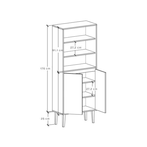 Skap Fenris 40-100x201 cm - Velg bredde og farge selv