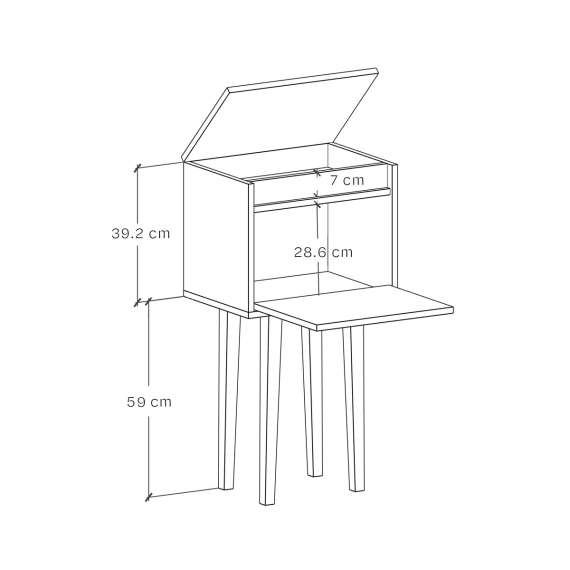 Konsollbord Fenris 50-120x100 cm - Velg bredde og farge selv