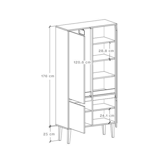 Garderobe Fenris 100-120x201 cm - Velg bredde og farge selv