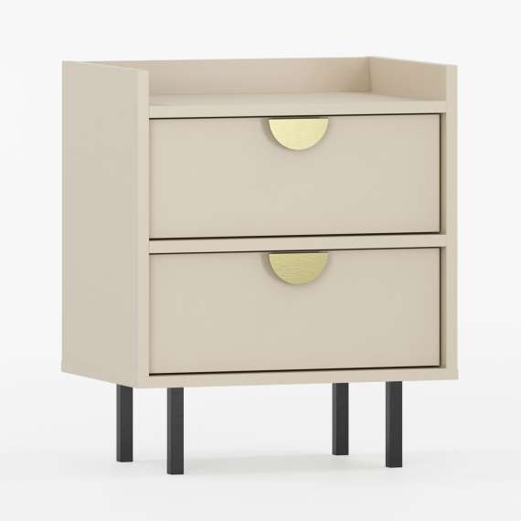 Nattbord Sigi 30-70x62 cm - 2 skuffer - Velg farge og bredde selv