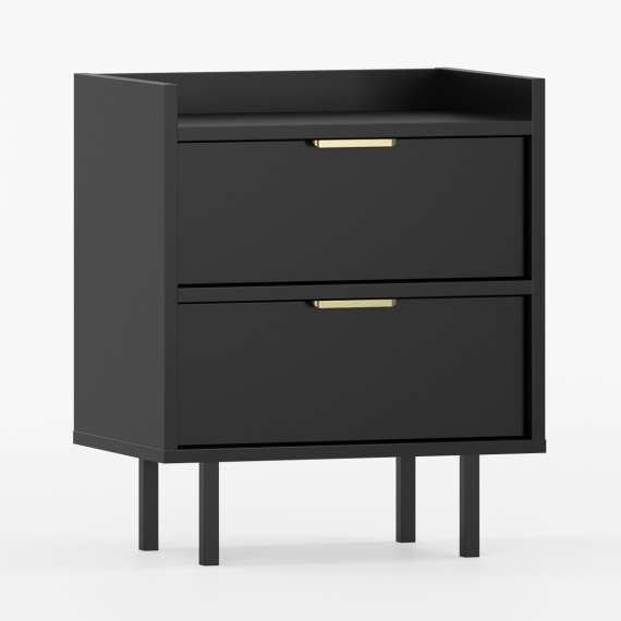 Nattbord Sigi 30-70x62 cm - 2 skuffer - Velg farge og bredde selv