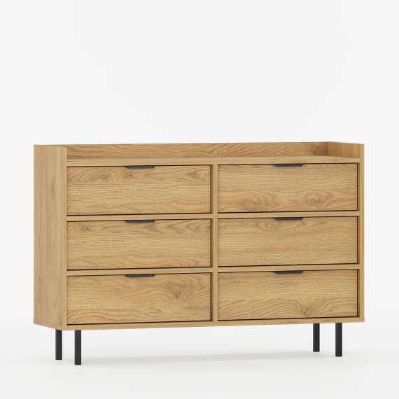 Kommode Sigi 100-140x82 cm - 6 skuffer - Velg farge og bredde selv