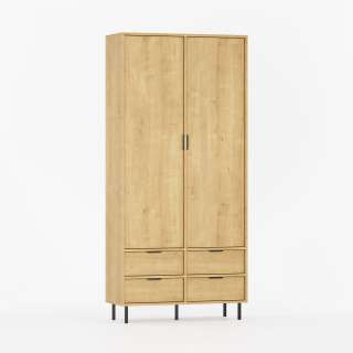 Garderobe Sigi 100-120x217 cm - 4 skuffer - Velg farge og bredde selv
