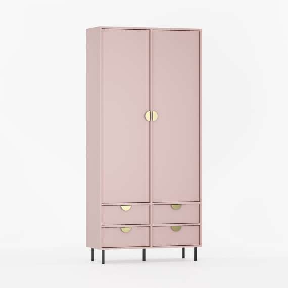 Garderobe Sigi 100-120x217 cm - 4 skuffer - Velg farge og bredde selv