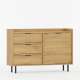 Kommode Sigi 100-140x82 cm - 3 skuffer - Kommode med ben