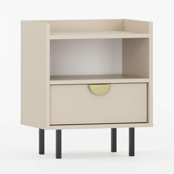 Nattbord Sigi 30-70x62 cm - med ben - Velg farge og bredde selv