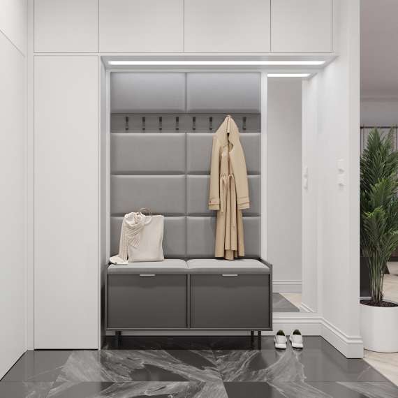 Sigi skobenk 75-120x62 cm - Benk med sittepute