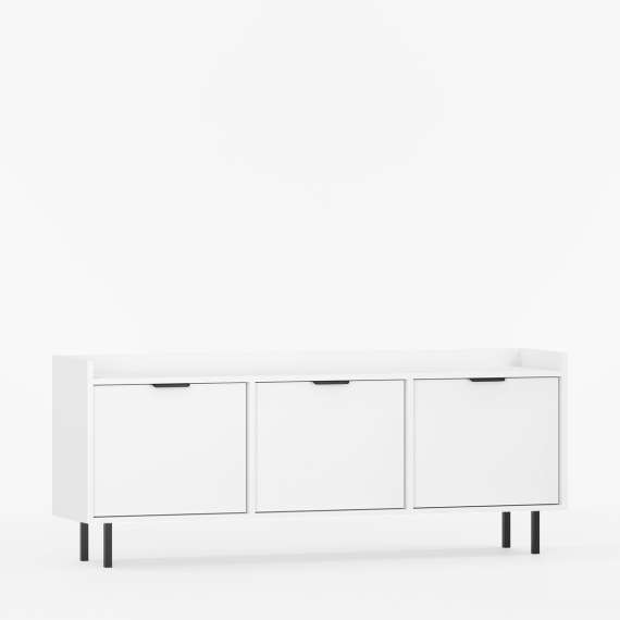 Tv-benk Sigi 150-180x62 cm - med ben -  3 dører