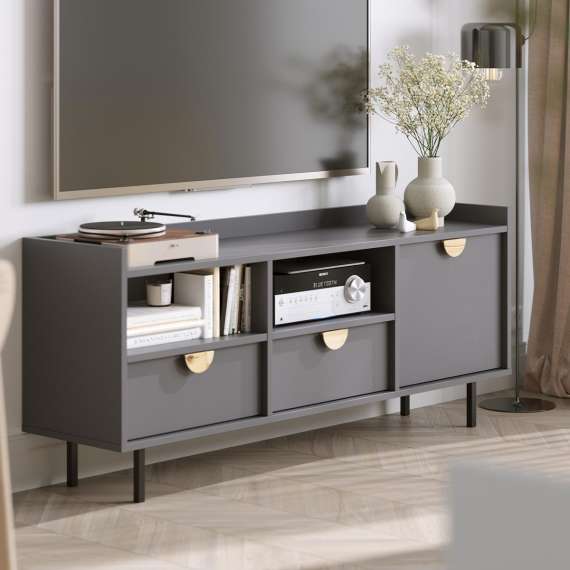 Tv-benk Sigi 150-180x62 cm - med ben -  Flere farger