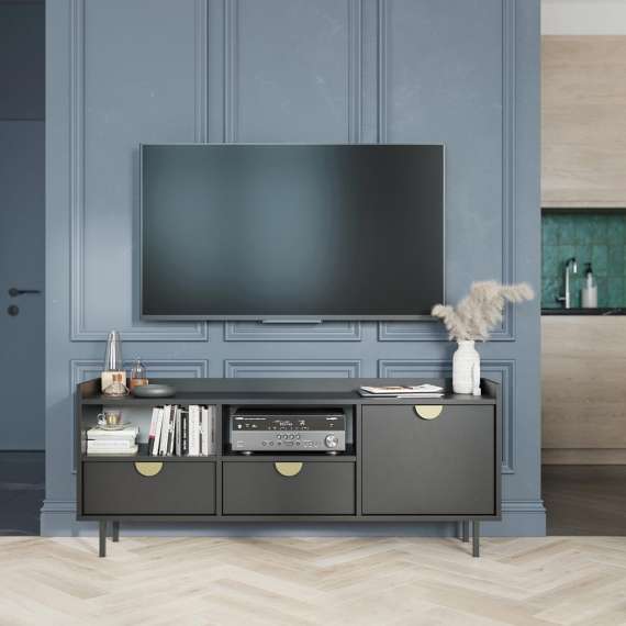 Tv-benk Sigi 150-180x62 cm - med ben -  Flere farger