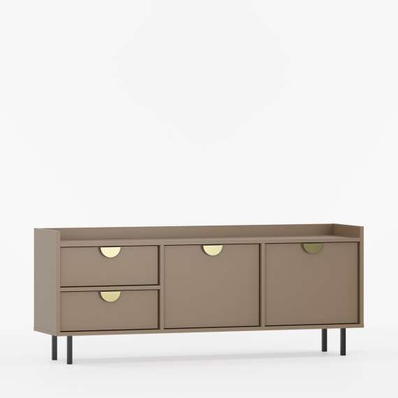 Sigi tv-benk 150-180x62 cm - med ben -  2 dører - 2 skuffer